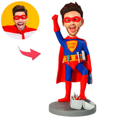 Super Papa allmächtiger Vater Kundenspezifische Bobbleheads addieren Text