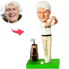 #1 Golfer-Vater Kundenspezifische Bobbleheads addieren Text