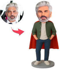 Mann in Grüner Jacke und Umhang Benutzerdefinierte Wackelköpfe