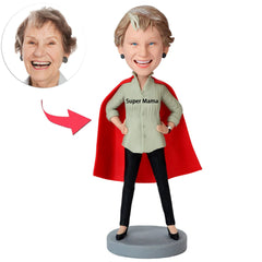 Mode Super Mama Im Umhang Benutzerdefinierte Bobbleheads