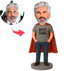 Bester Papa mit Umhang Benutzerdefinierte Wackelköpfe