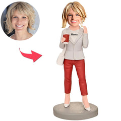 Mode Mama Mit Tasse Benutzerdefinierte Bobbleheads