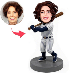 Ny Fan Woman New York Yankees Baseballspieler Benutzerdefinierte Wackelkopfs