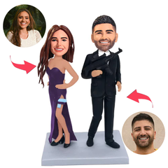 Schießerei-Paar Kundenspezifische Bobbleheads mit eingraviertem Text