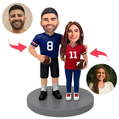 Fußball-Paar-Spieler Kundenspezifische Bobbleheads