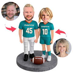 Miami Dolphins Football-Spielerpaar Kundenspezifische Bobbleheads