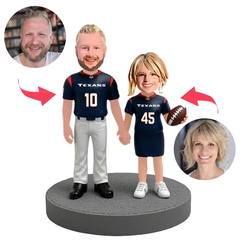 Houston Texans Football-Paar-Spieler Kundenspezifische Bobbleheads