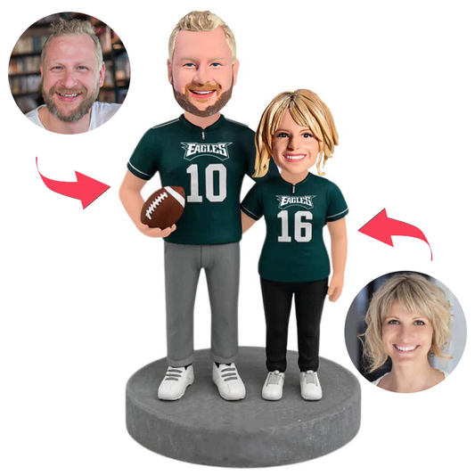 Philadelphia Eagles Fans Football Paar Spieler Kundenspezifische Bobbleheads