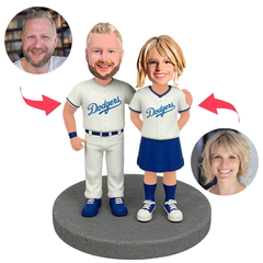 LA Dodgers Baseball-Fans Paar Kundenspezifische Bobbleheads