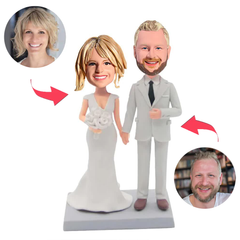 Weiße Anzüge und weiße Brautkleider Benutzerdefinierte Bobbleheads