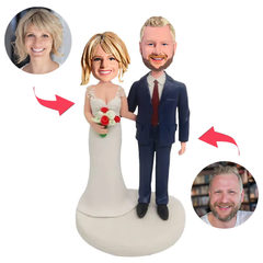 Glück Hochzeit Glückliches Paar Benutzerdefinierte Bobbleheads