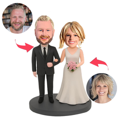 Hochzeitspaar Bewahrte Erinnerungen Benutzerdefinierte Bobbleheads
