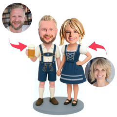 Bayerisches Paar Kundenspezifische Bobbleheads