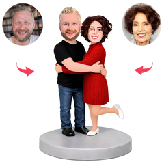 Paare umarmen sich fest Benutzerdefinierte Bobbleheads