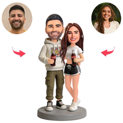 Sportpaare mit Cola Benutzerdefinierte Bobbleheads