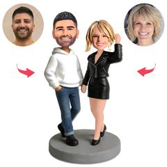 Ein stilvolles, entspanntes Paar Benutzerdefinierte Bobbleheads