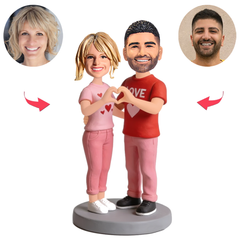 Paare in Partner-Shirts Benutzerdefinierte Bobbleheads