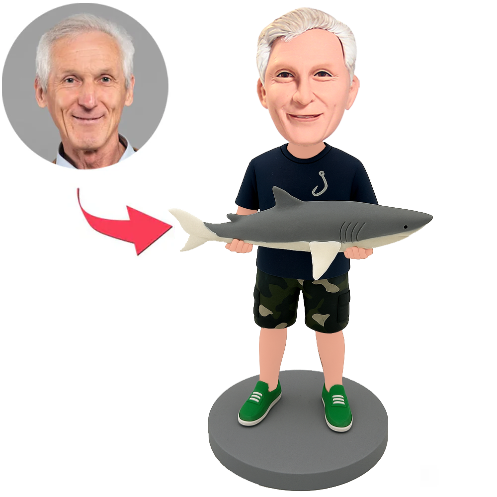 Mann mit kleinem Hai Benutzerdefinierte Bobbleheads