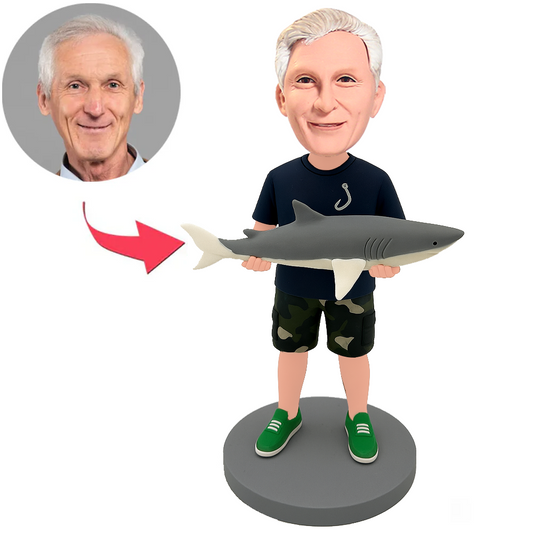 Mann mit kleinem Hai Benutzerdefinierte Bobbleheads