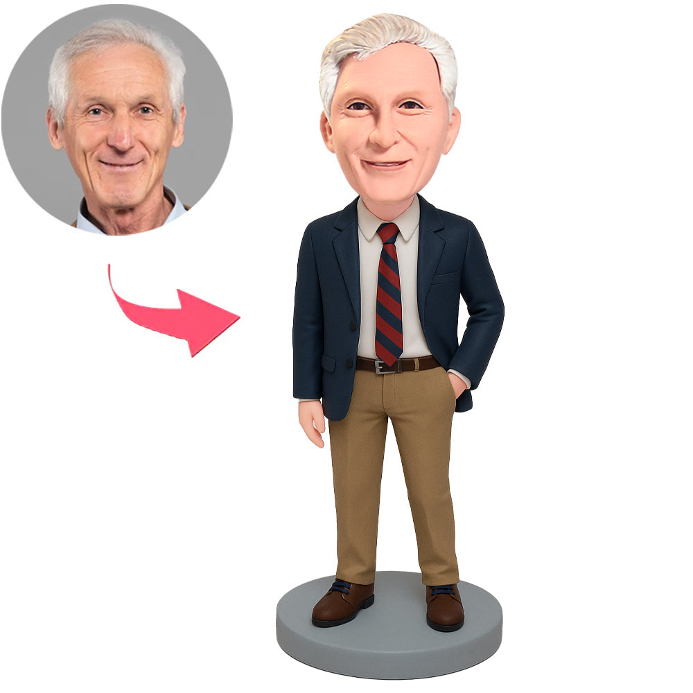 Chef im Dunkelblauen Anzug Benutzerdefinierte Wackelköpfe