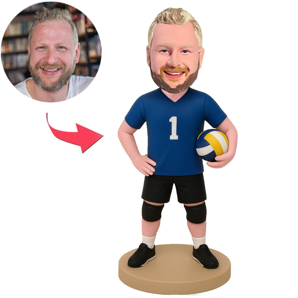 Mann mit Volleyball Benutzerdefinierte Wackelköpfe