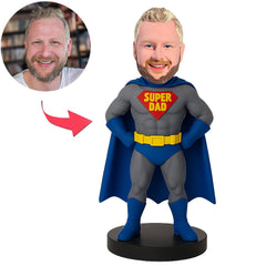 Batman Super Papa Blauer Umhang Benutzerdefinierte Wackelköpfe