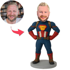 Super Papa mit Händen auf den Hüften Benutzerdefinierte Wackelköpfe