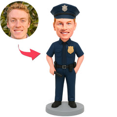 Polizist in dunkelblauer Uniform Benutzerdefinierte Bobbleheads