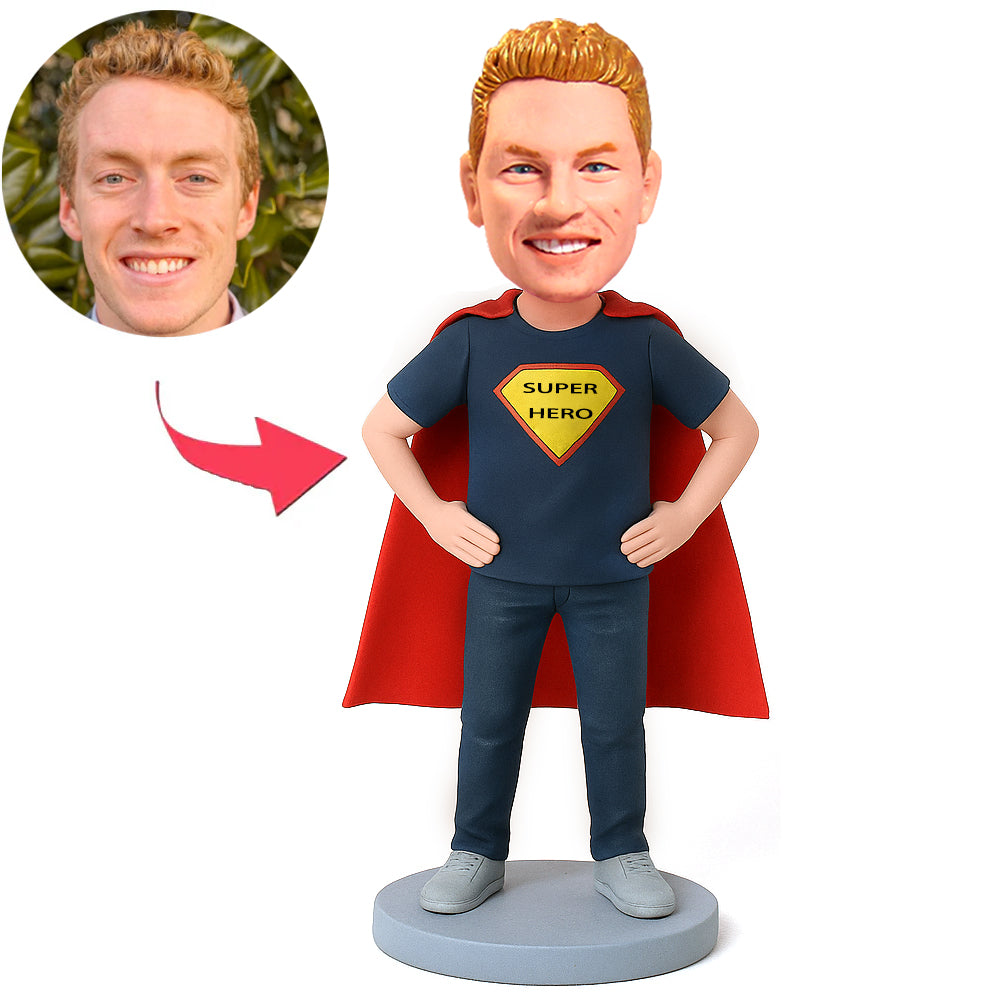 Superheld Superman mit Umhang Benutzerdefinierte Bobbleheads