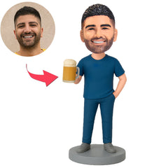Mann mit Bierkrug Benutzerdefinierte Bobbleheads