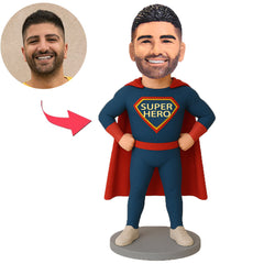 Superheld Superman in dunkelblauem Anzug Benutzerdefinierte Bobbleheads