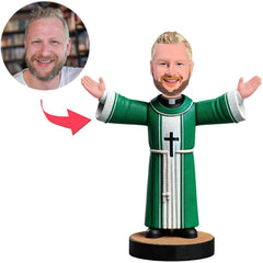 Priester in grünem Kostüm Benutzerdefinierte Bobbleheads