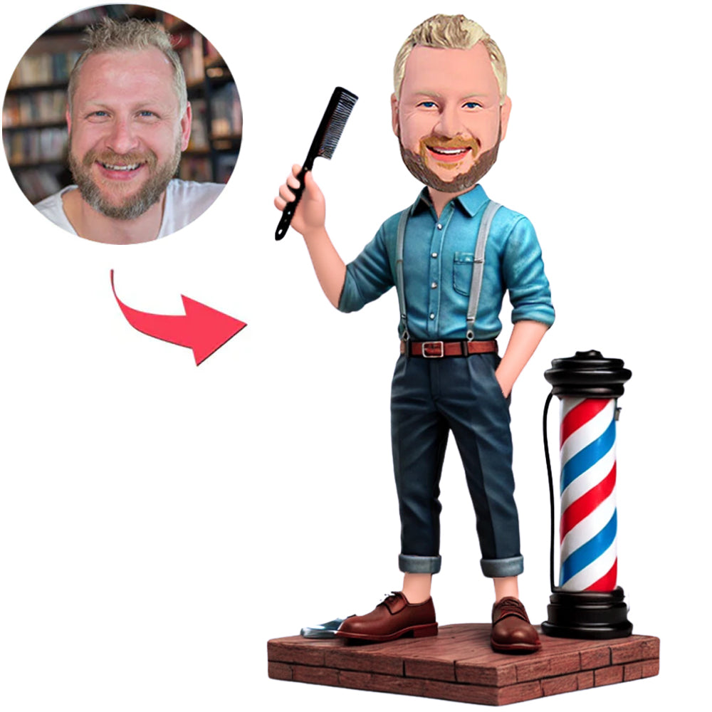 Männlicher Friseur Benutzerdefinierte Bobbleheads