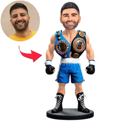 Boxer mit zwei Meisterschaftsgürteln Benutzerdefinierte Bobbleheads