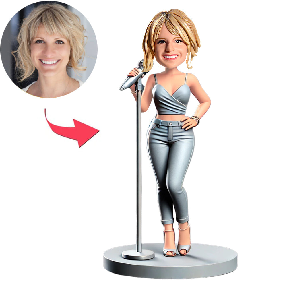 Schöne Sängerin Benutzerdefinierte Bobbleheads