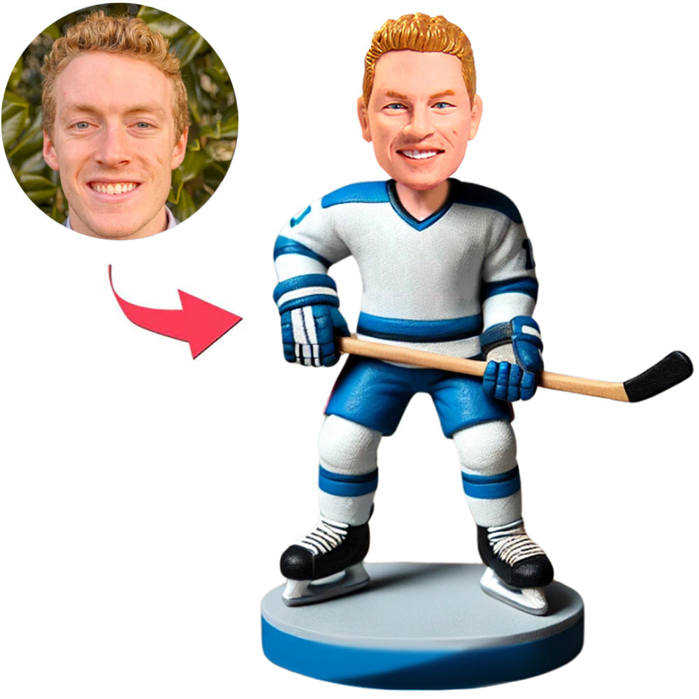Männlicher Hockeystar Benutzerdefinierte Bobbleheads