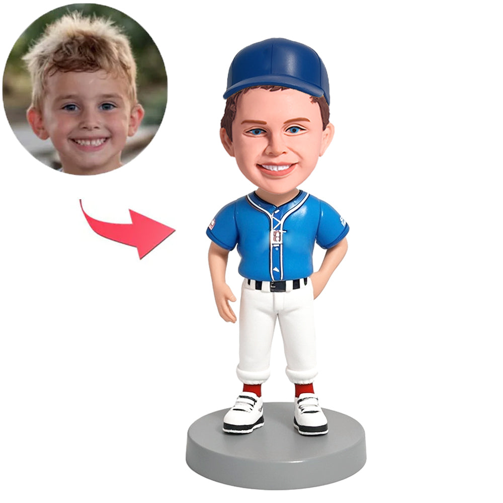 Kind Baseballspieler in weißen Hosen Benutzerdefinierte Bobbleheads