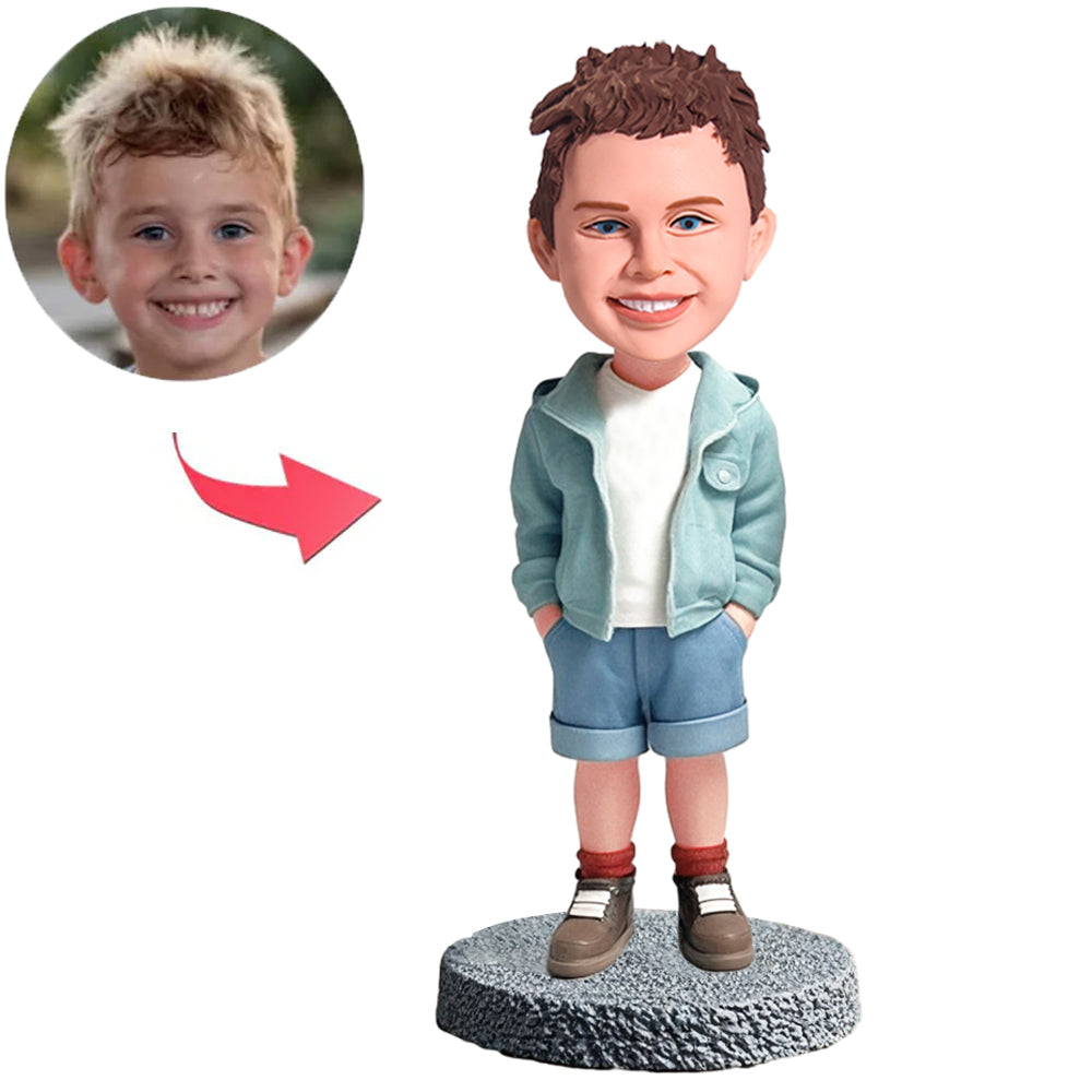 Lässiger attraktiver Junge Benutzerdefinierte Bobbleheads