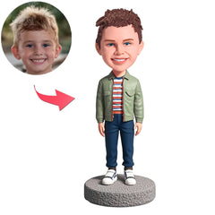 Kind mit Jacke Benutzerdefinierte Bobbleheads