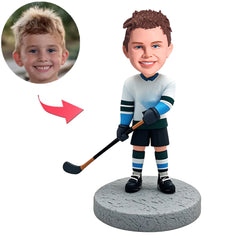 Kleiner Eishockeyspieler in schwarzer Shorts Benutzerdefinierte Bobbleheads