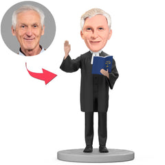 Faire Richterin mit Buch Benutzerdefinierte Bobbleheads