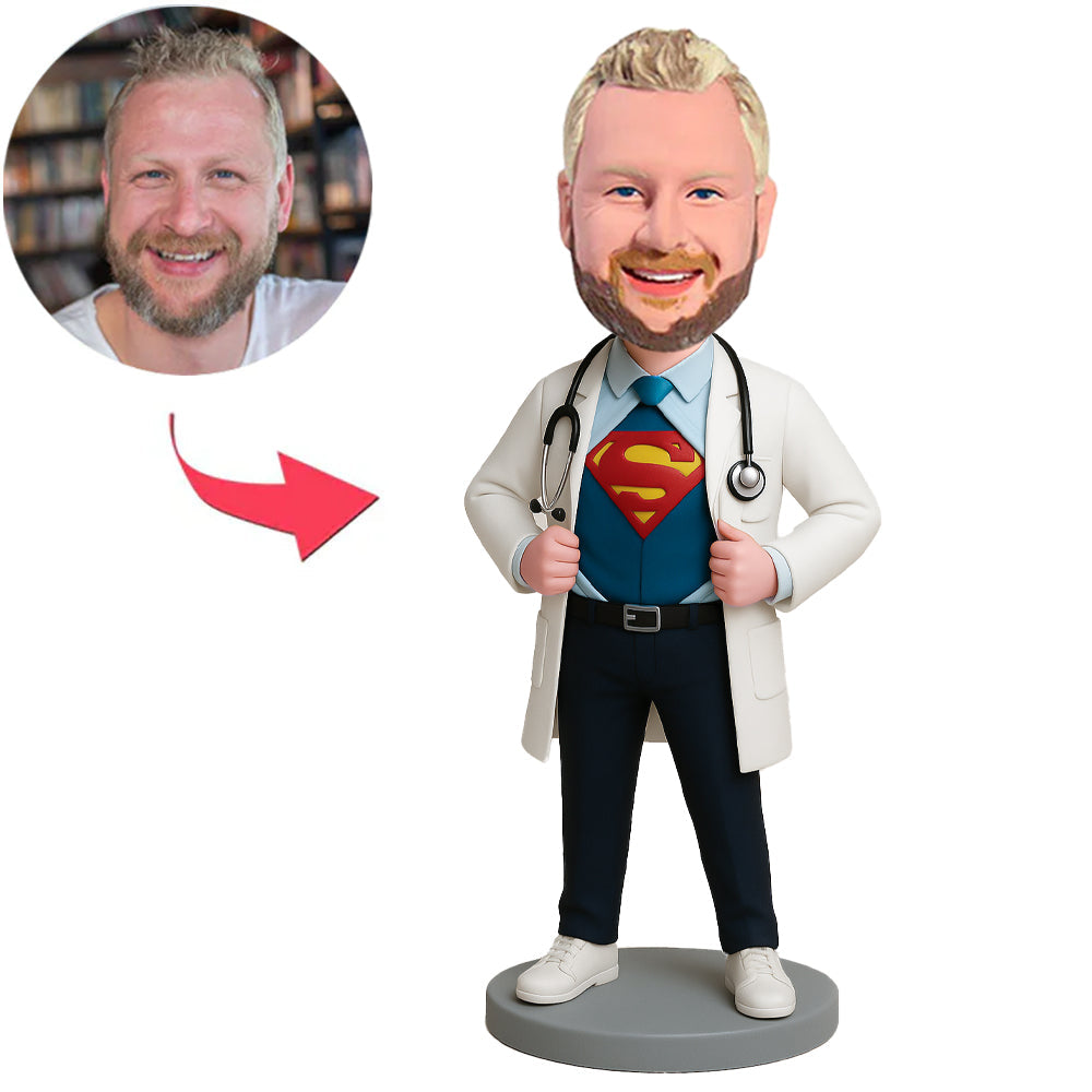 Super Arzt mit Stethoskop Benutzerdefinierte Bobbleheads