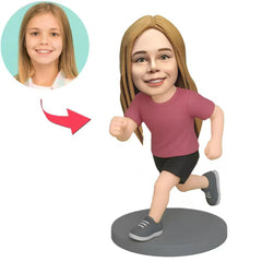 Läuft Mädchen Benutzerdefinierte Bobbleheads