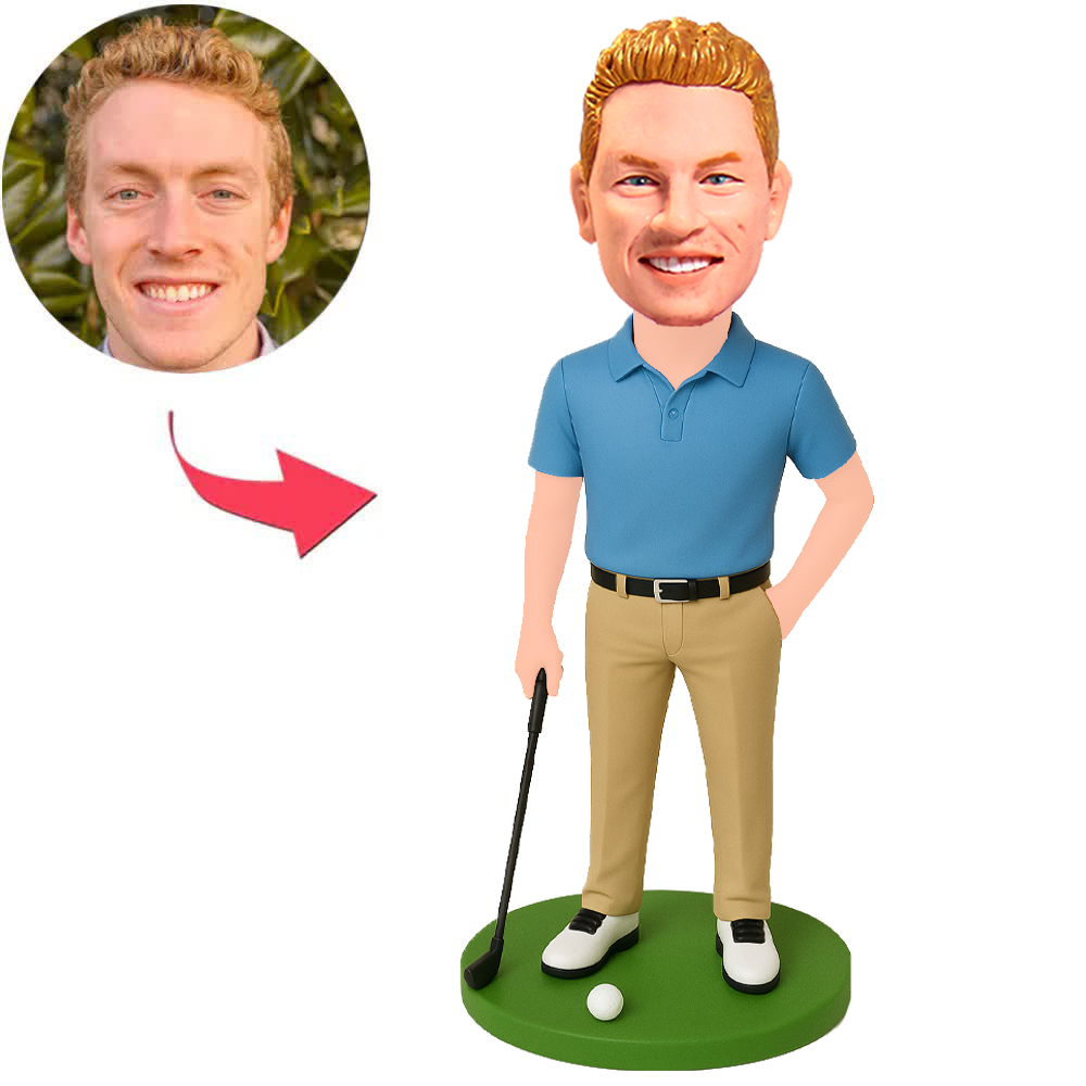 Golfspieler in Khaki Hose Benutzerdefinierte Bobbleheads