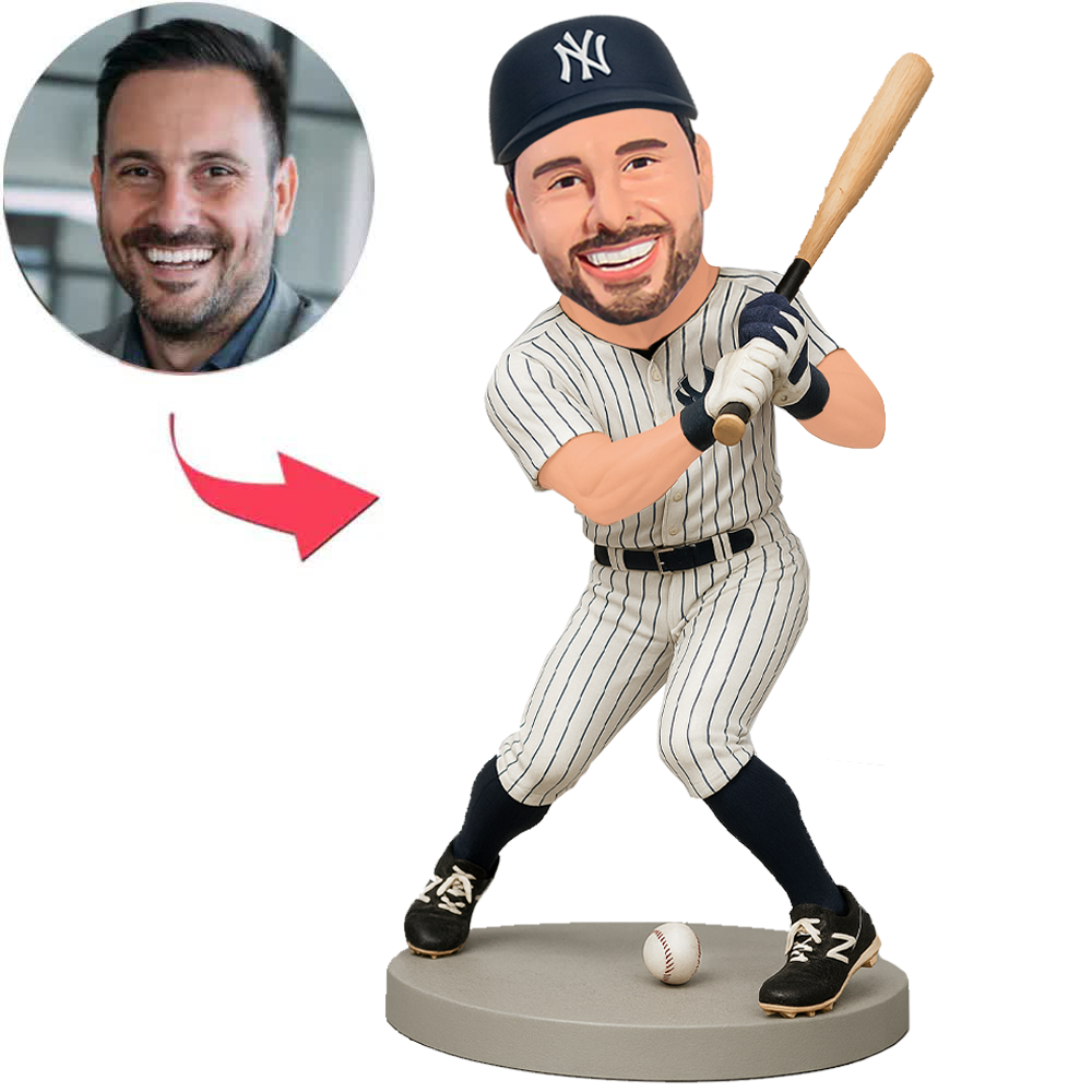 NY Baseballspieler beim Baseballspielen Benutzerdefinierte Bobbleheads