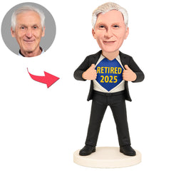 Super Geschäftsmann pensioniert 2025 Benutzerdefinierte Bobbleheads