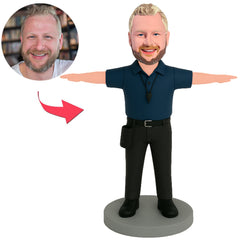 Baseball Schiedsrichter in dunkelblauem Hemd Benutzerdefinierte Bobbleheads