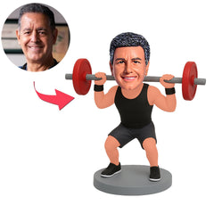 Fitnessmänner heben Hanteln Benutzerdefinierte Bobbleheads