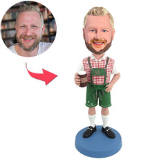 Mann in grüner bayerischer Tracht Kundenspezifische Bobbleheads