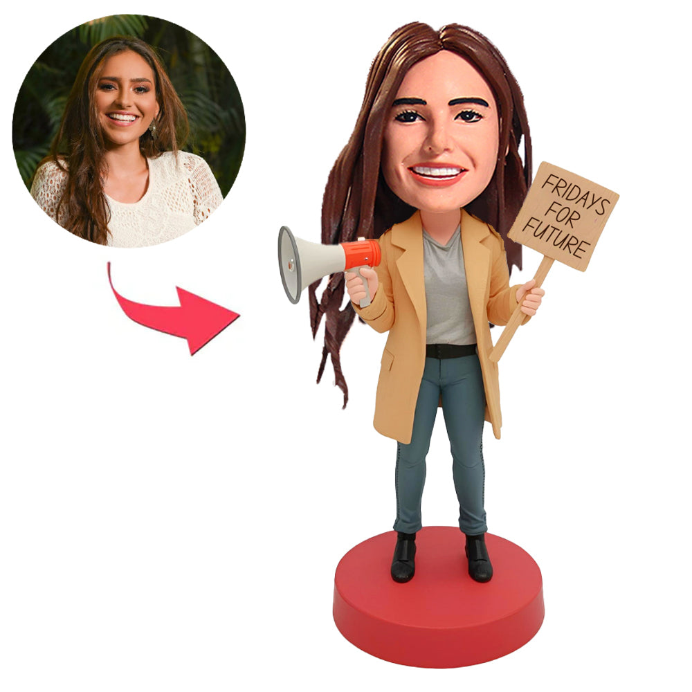 Klimaaktivistinnen Kundenspezifische Bobbleheads